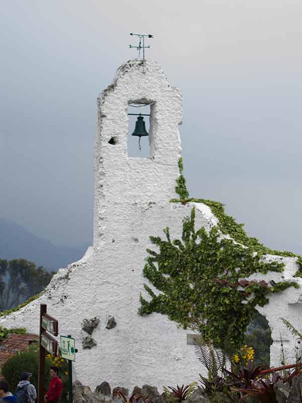 Beautiful bell tower in Monserrate, Bogota.