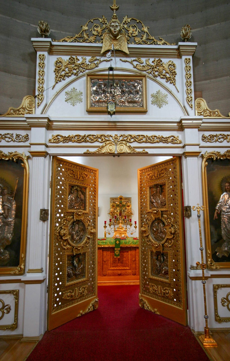 Interior of St. MIchael's Orthodox church in Sitka.