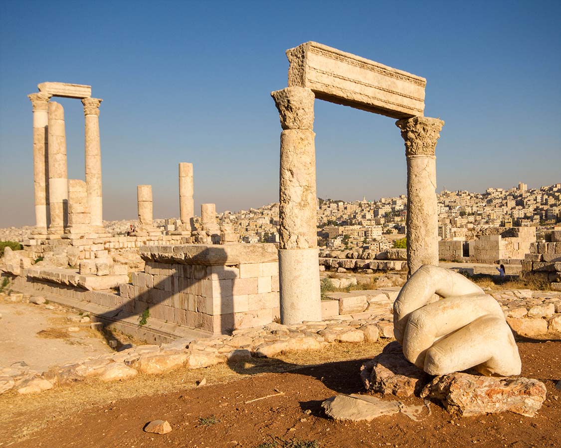 Temple of Hercules at the Amman Citadel in Jordan