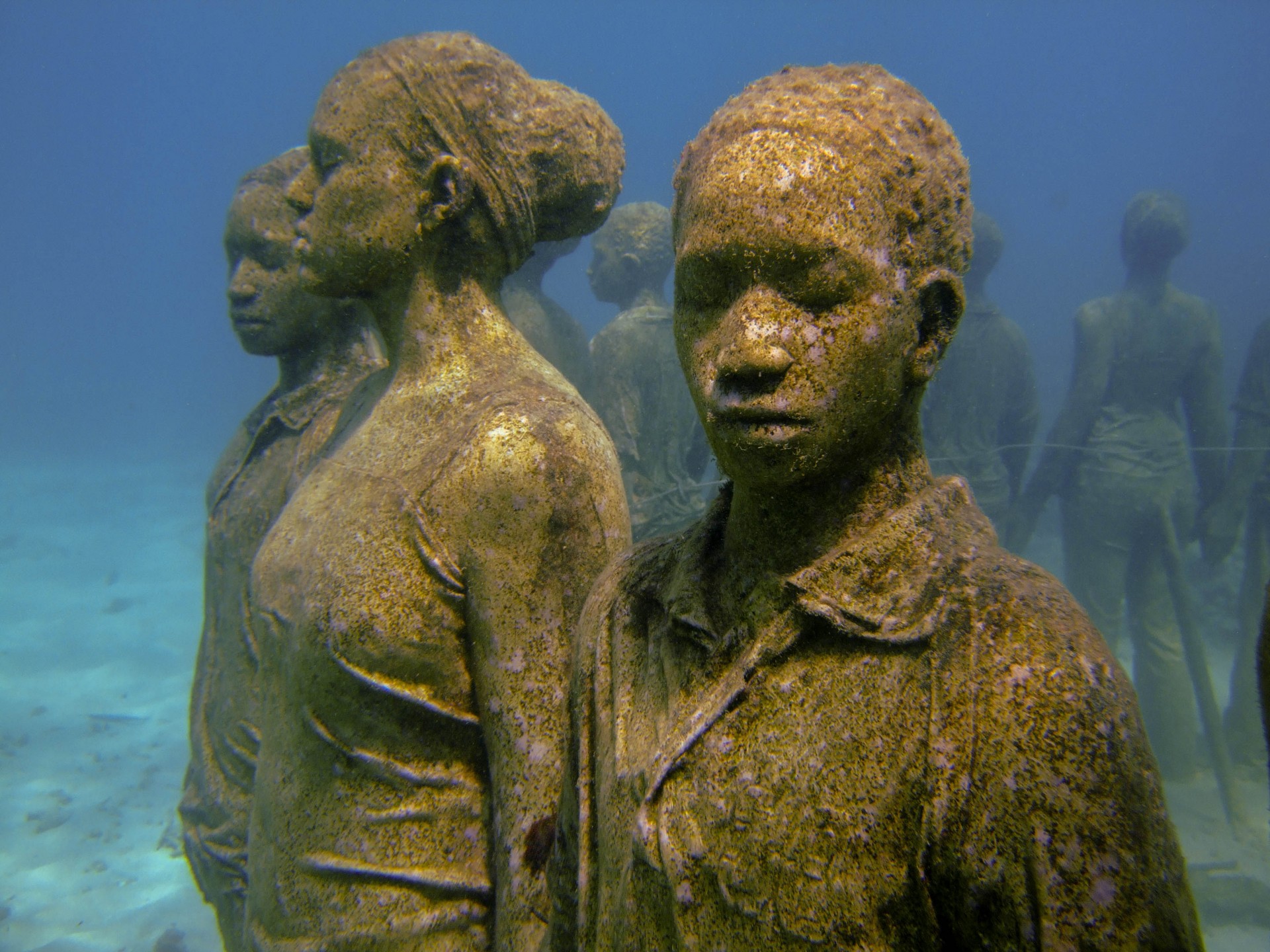 ancient underwater statues