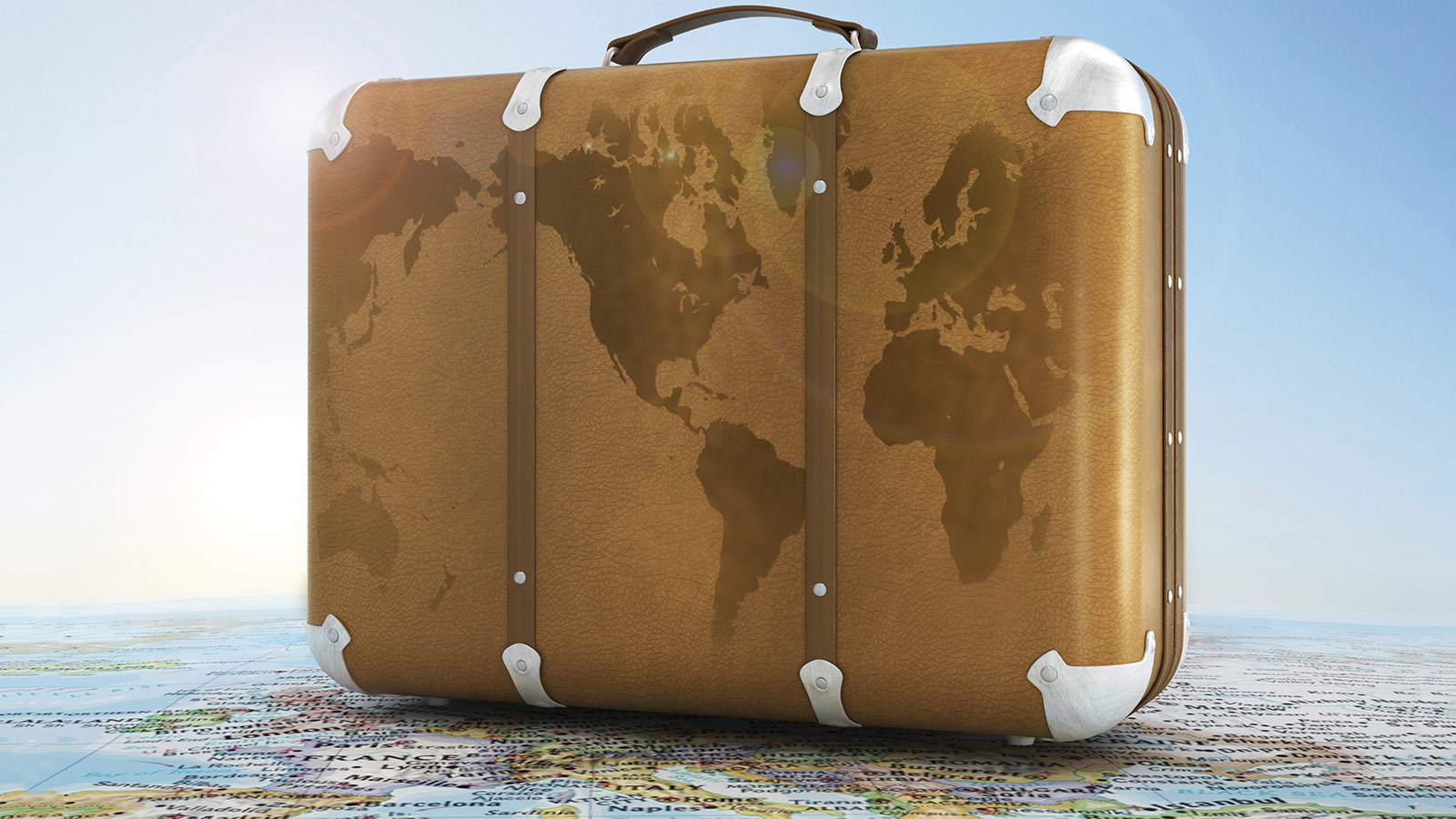 Suitcase on a map - 2015 - a year in travel