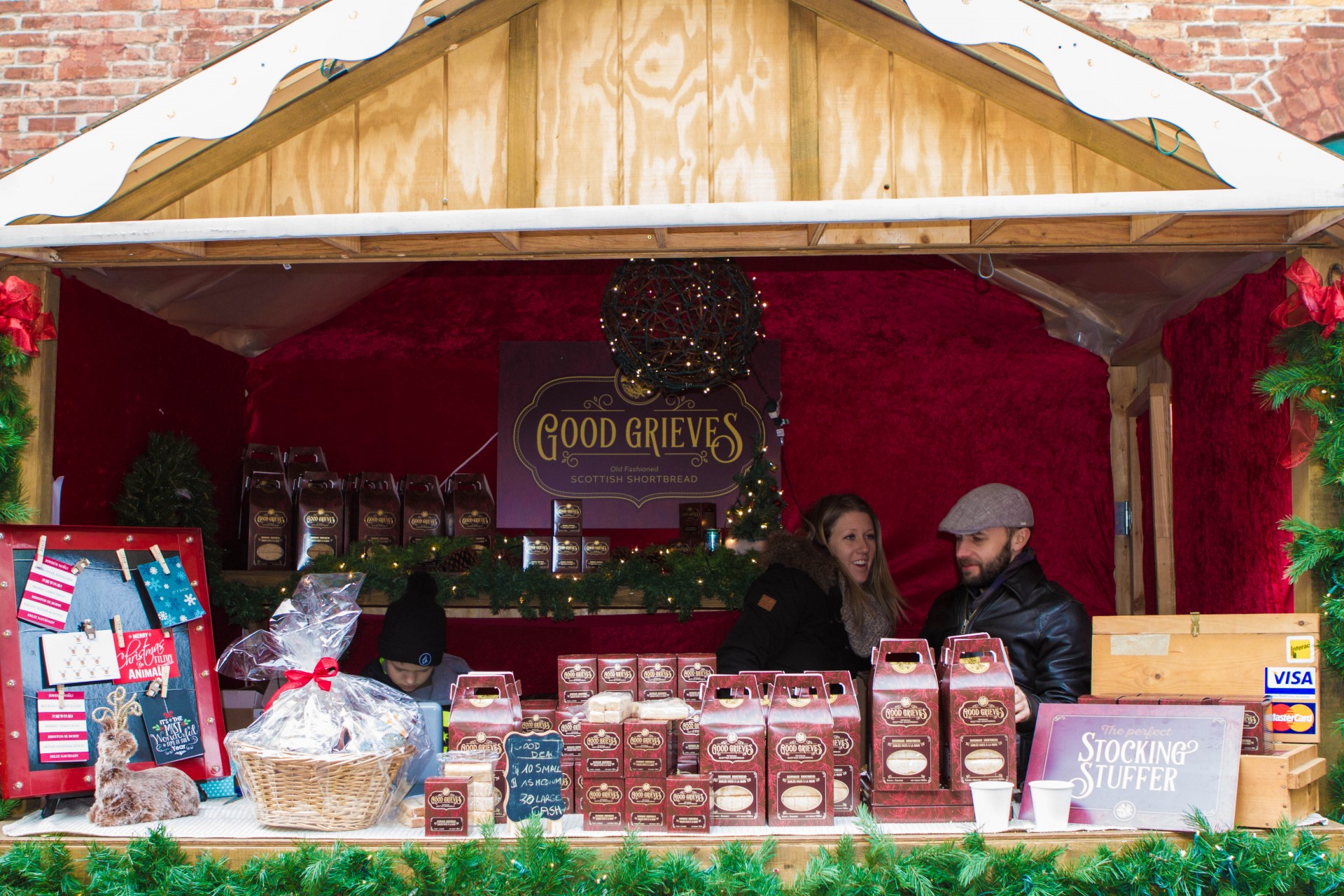 A shortbread stall at the Toronto Christmas Market in the Distillery District Toronto