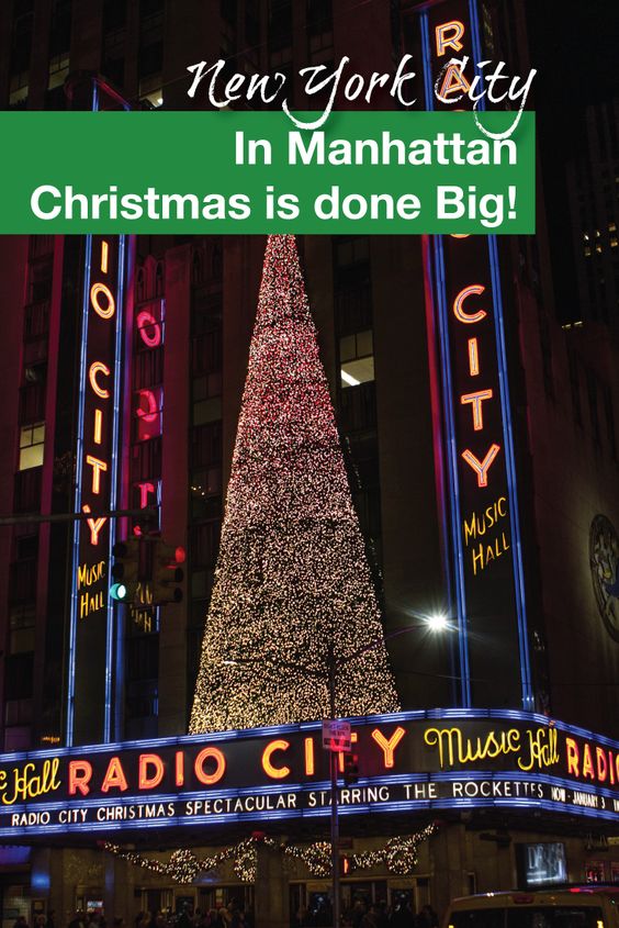 New York City in Manhattan Christmas is Done Big - Pinterest