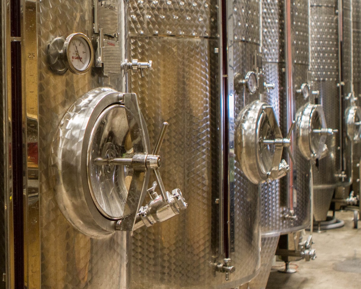 Distilling vats at the Pondview Winery in Niagara-on-the-Lake Ontario during the Niagara Icewine Festival