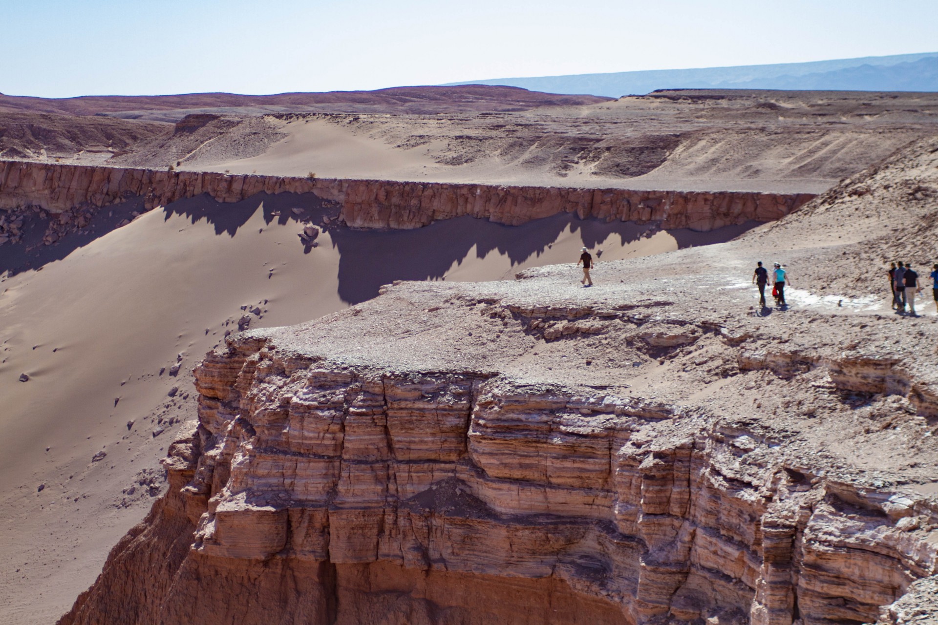 Walking along the canyon rim