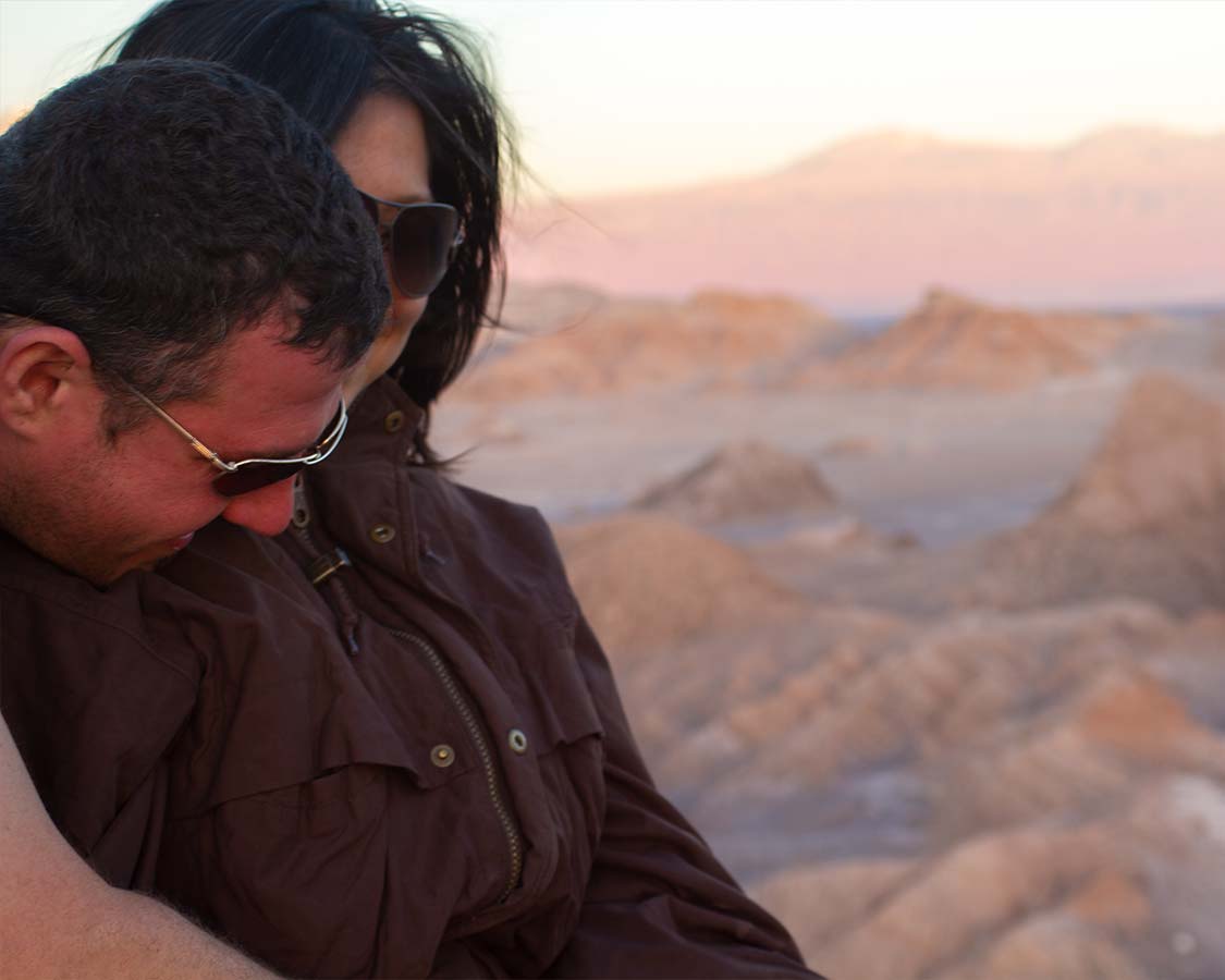 Watching the Atacama Sunset in the Valley de la Luna Chile