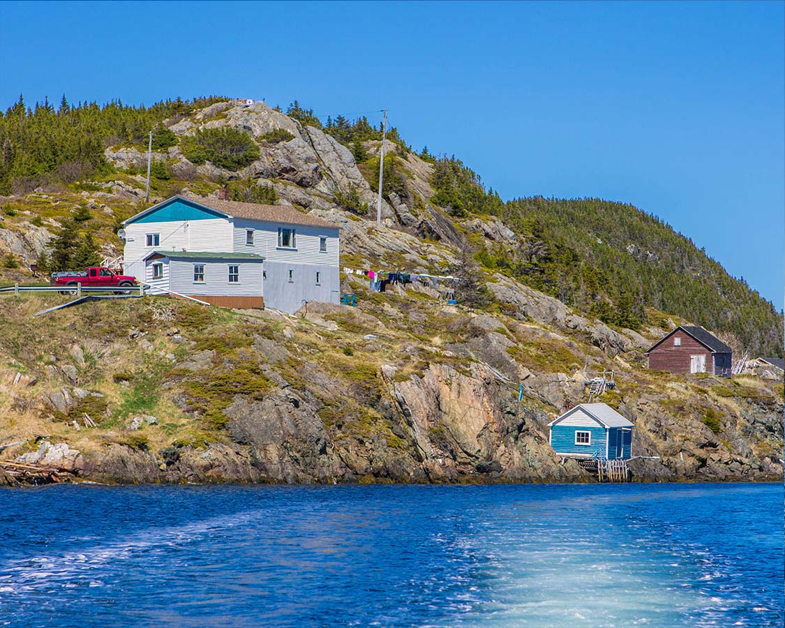 A small Newfoundland Tickle fishing village near Twillingate