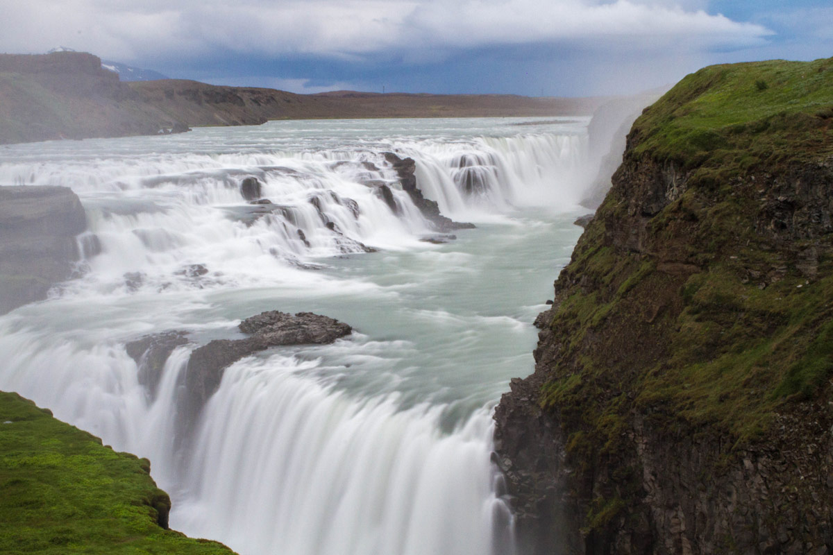 The Gulfoss waterfall on Iceland's Golden Circle Tour with kids