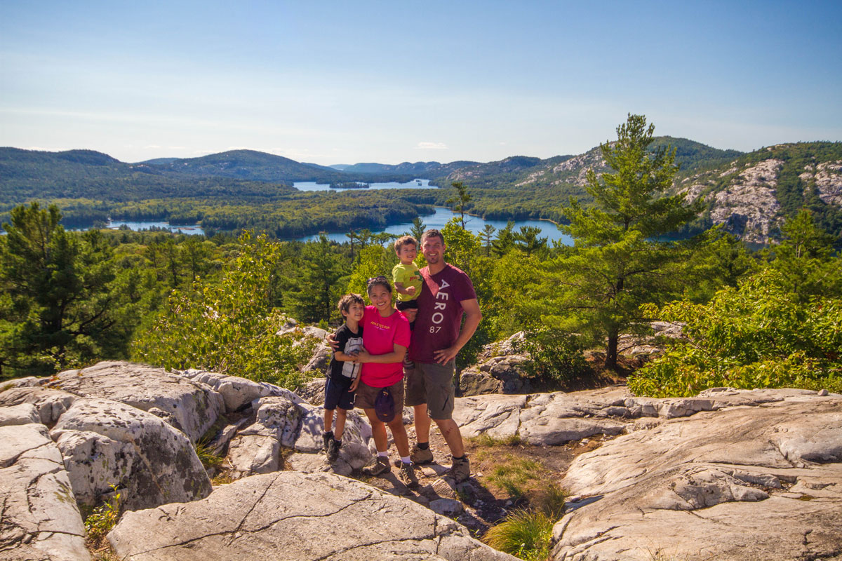 Hiking the crack in Killarney with kids