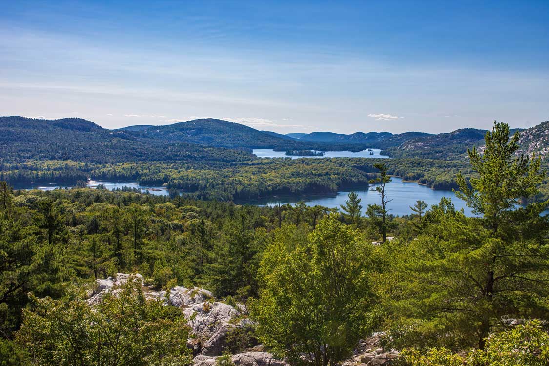 Lakes and Forests viewed from the Crack Hike in Killarney Provincial Park