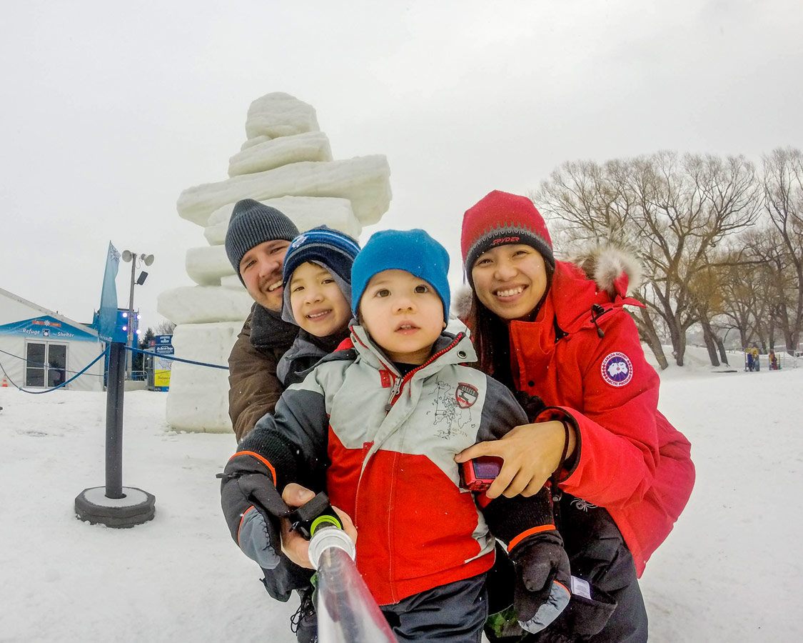 Enjoying a day out at the Winterlude Festival in Ottawa, Ontario