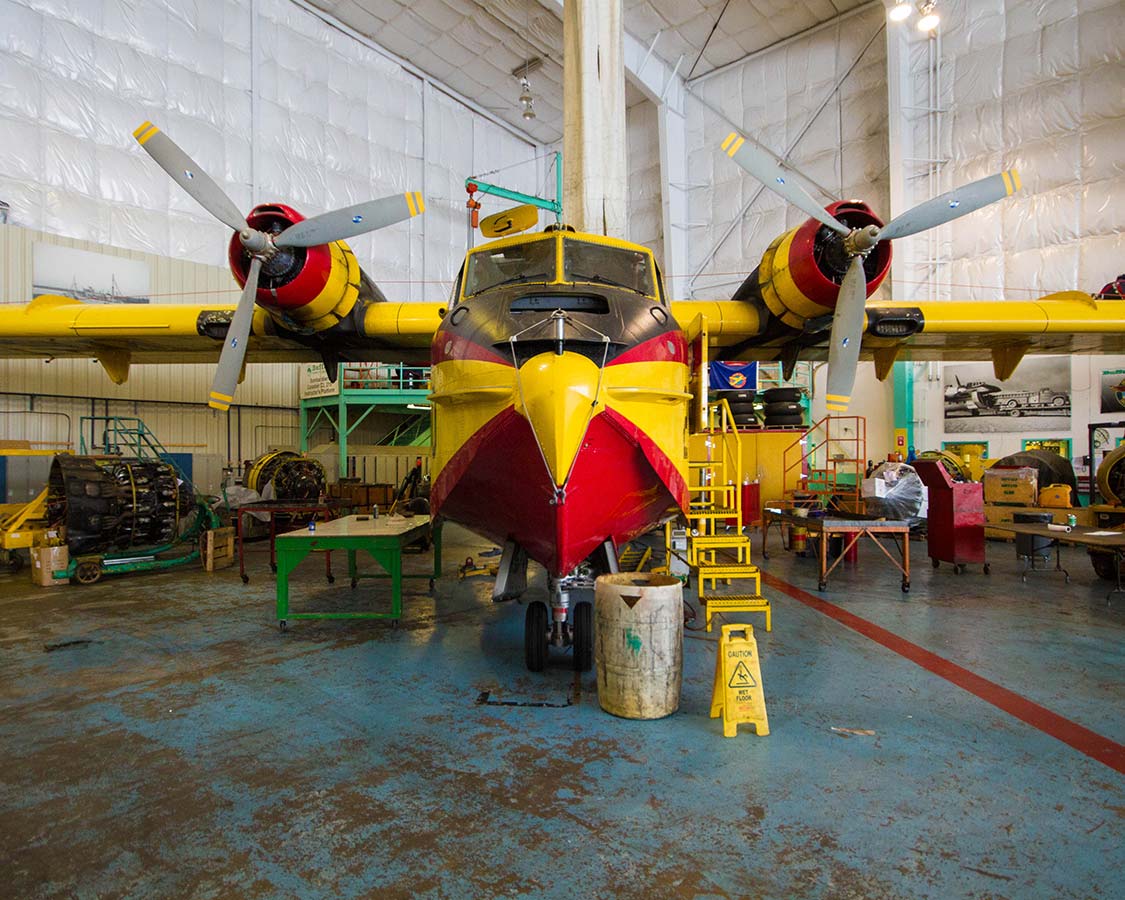 What to see in Yellowknife Ice Pilots airplane at Buffalo Airways Hangar
