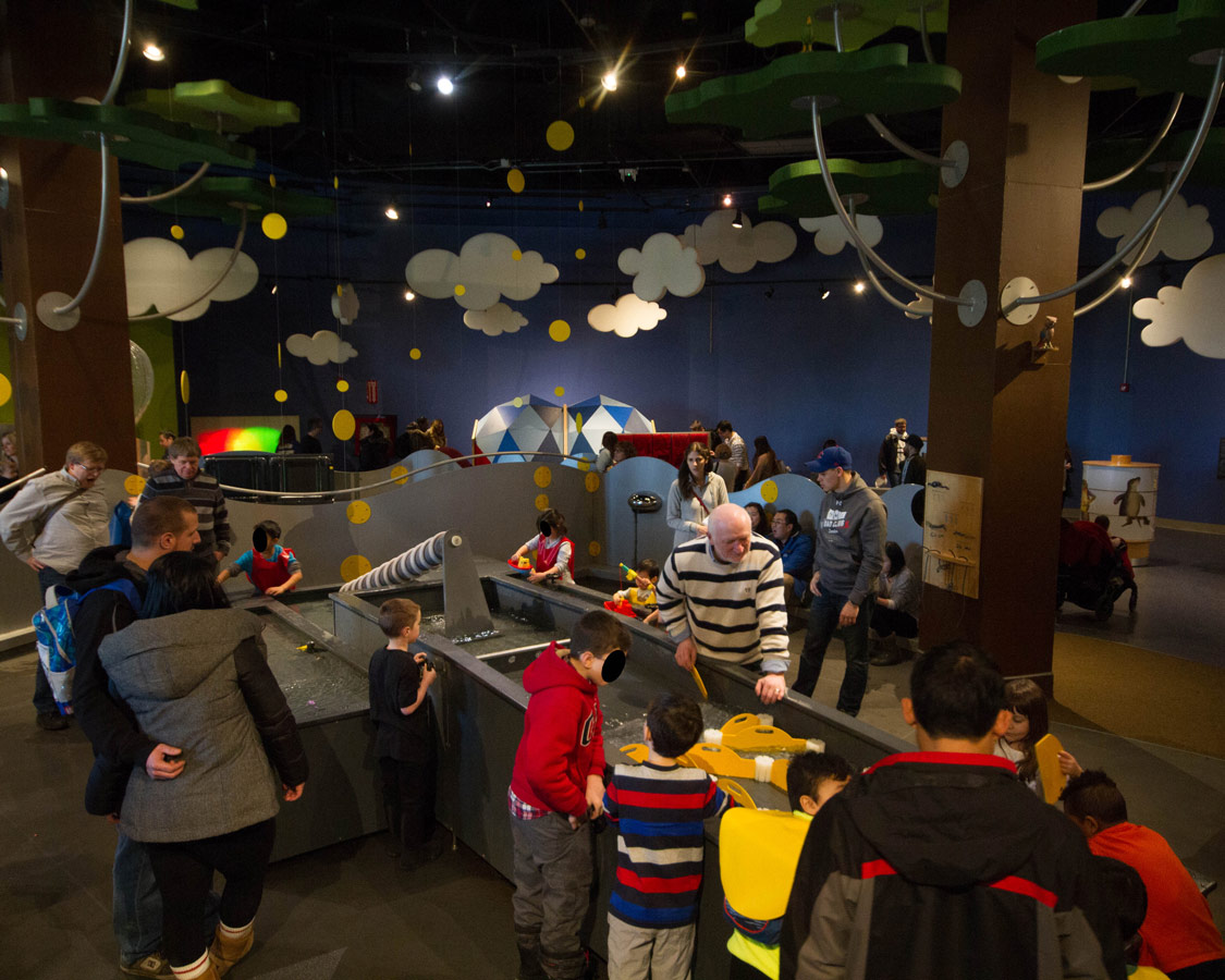 Children play at the KidSpark experience at the Ontario Science Centre