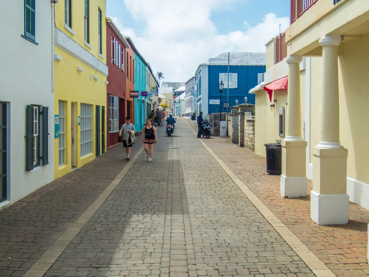 Colorful streets of St George Bermuda