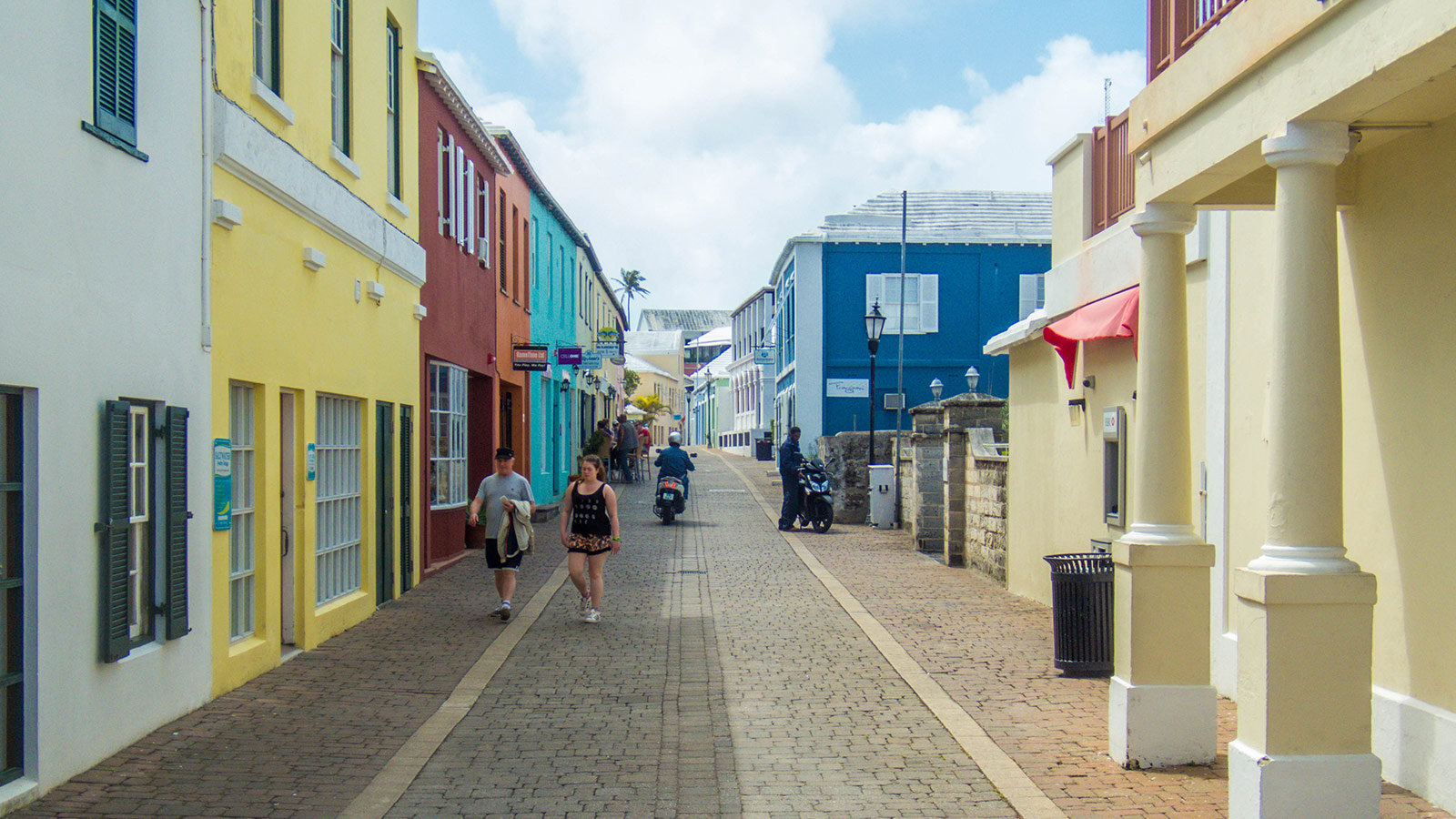 The colorful streets of St. George's Bermuda