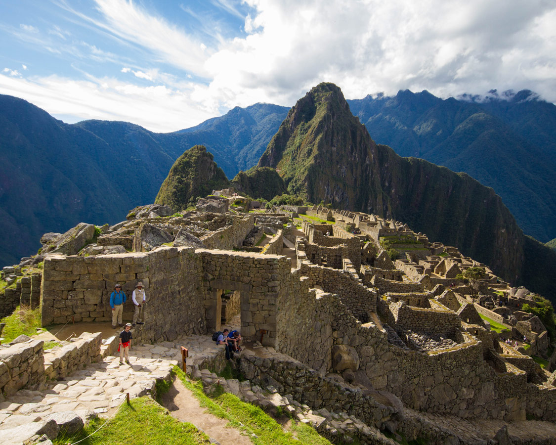 Getting ready to enter the Sun Gate at Machu Picchu.