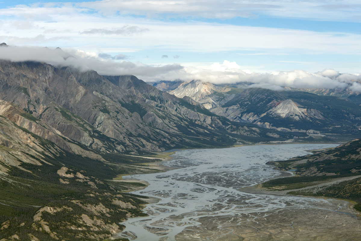 Mountains and rivers of Kluane National Park in the Yukon one of the most amazing places in Canada