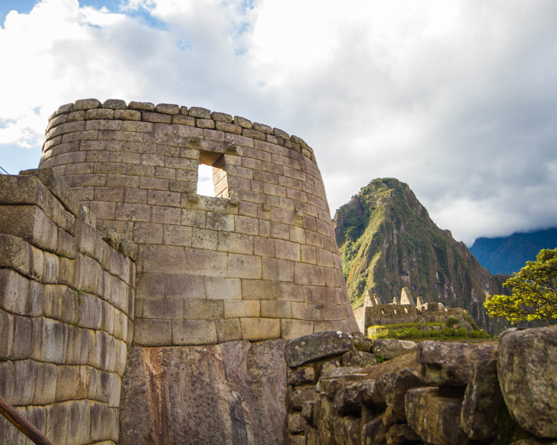 Temple of the Sun at Machu Picchu.