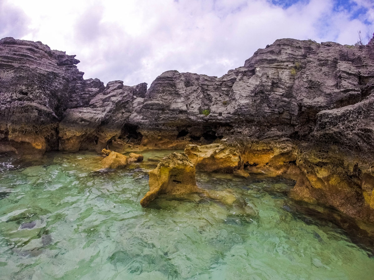 The beautiful stones of Tobacco Bay Bermuda are great for exploring Bermuda with kids