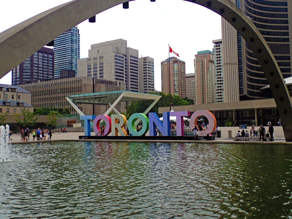 Toronto sign at City Hall is one of the most amazing places in Canada