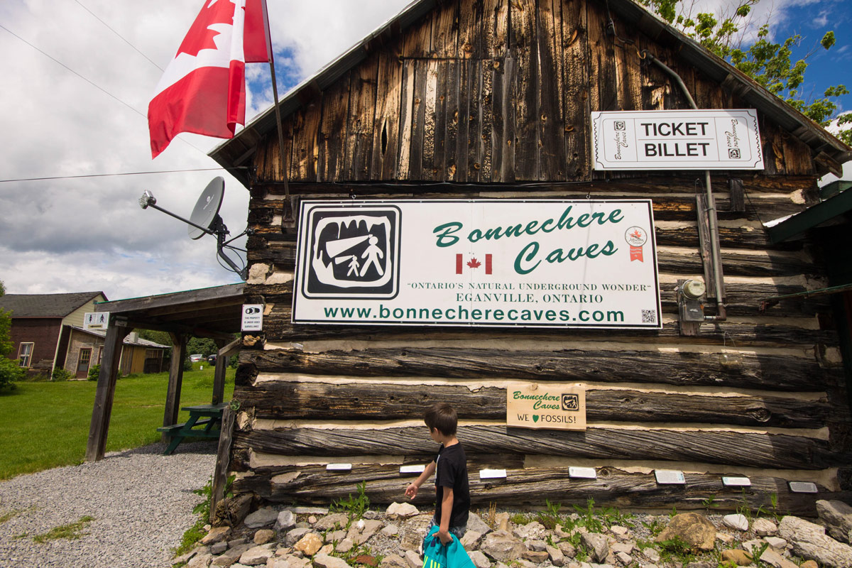 Bonnechere Caves with kids Main Entrance