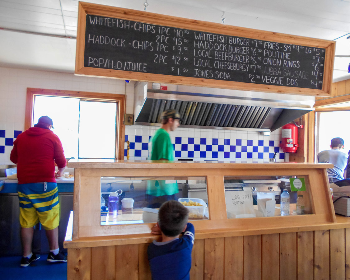 Lake Huron Fish and Chips in Providence Bay Manitoulin Island. Lake Huron Fish and Chips is one of the best things to do on Manitoulin Island