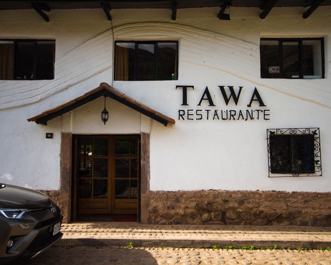 Delicious lunch at Tawa Restaurant in Urubamba Peru with kids on a 14 day Peru itinerary