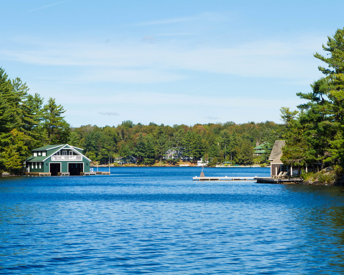 Entering Millionaires Row on Lake Muskoka in Bracebridge Ontario