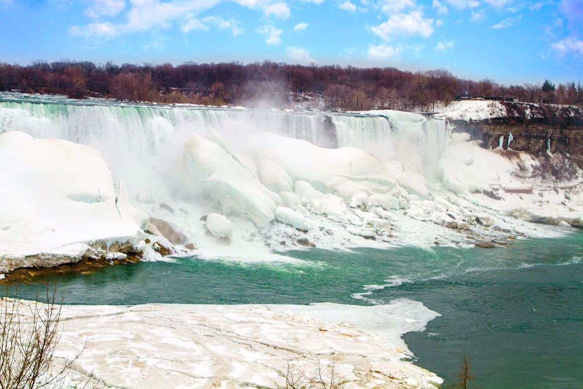 Frozen Niagara Falls in Winter