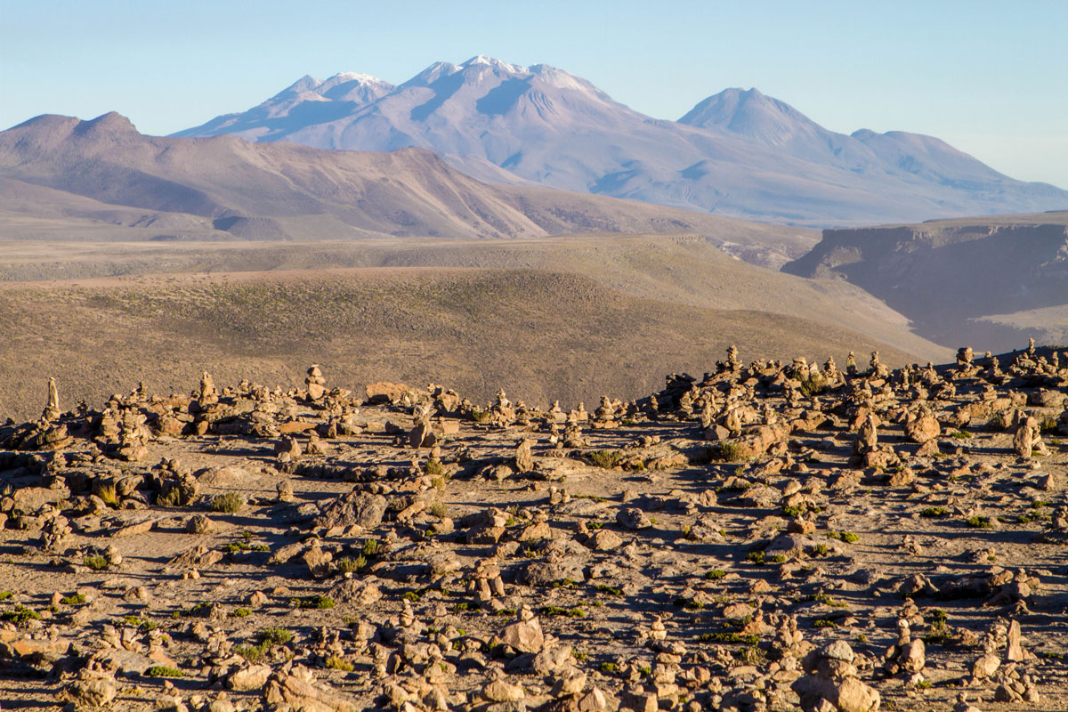 Rocky Landscape at Patapampa Pass in the Peruvian Andes on a road trip through Peru with kids 14 day Peru itinerary