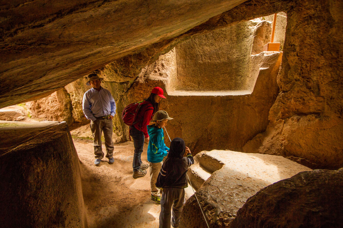 Sacrificial Alters at Sacsaywaman near Cusco Peru with kids on a 14 day Peru itinerary