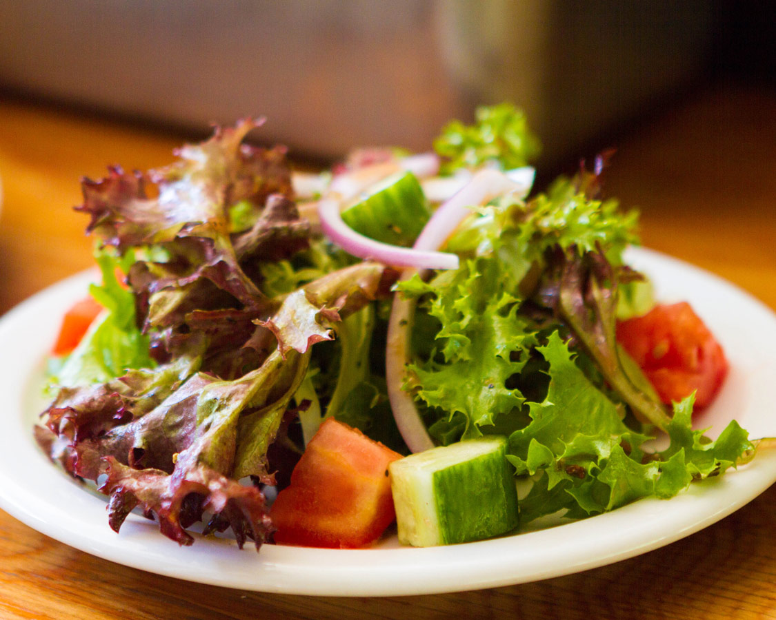 Salad served on board the Lady Muskoka cruises in Bracebridge Ontario