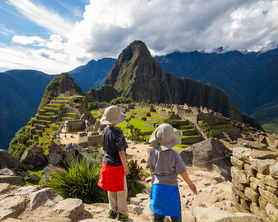 Taking in the majesty of Machu Picchu Peru with kids on a 14 day Peru itinerary