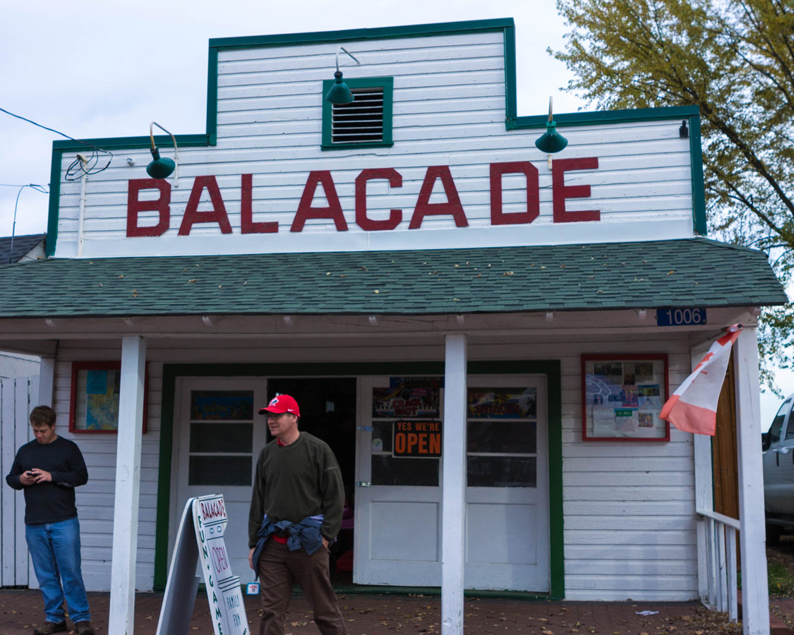 The Balacade in Bala Ontario is a popular spot for young people during the Bala Cranberry Festival