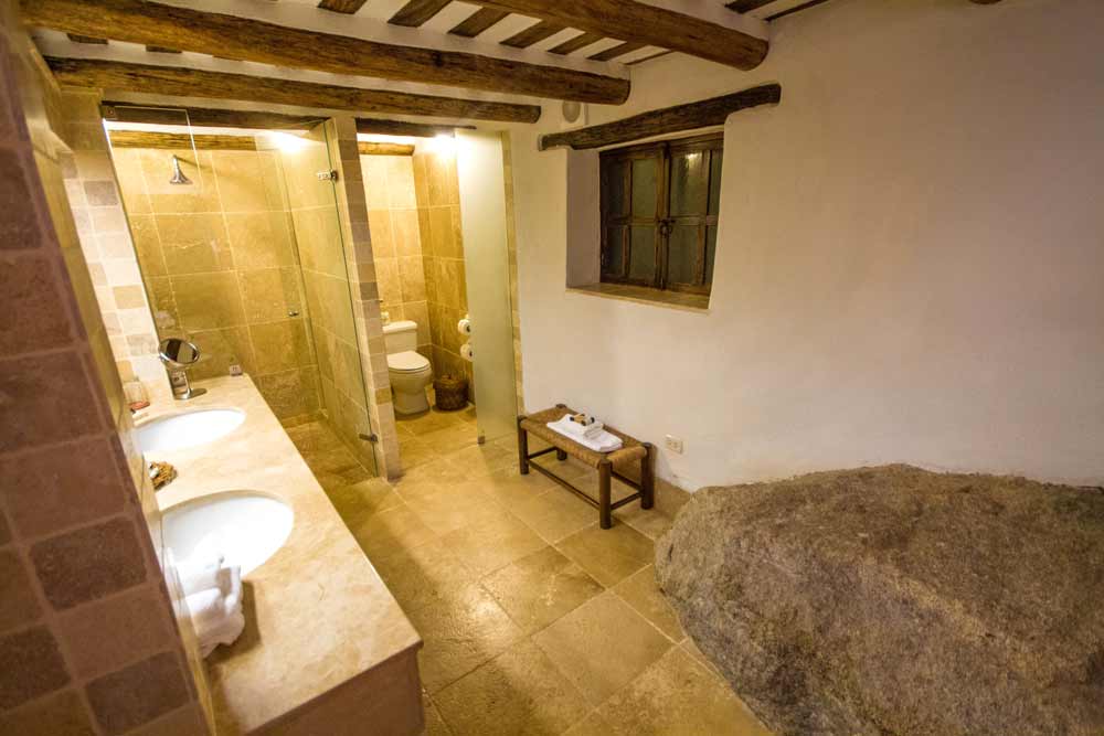 Bathroom of InkaTerra Machu Picchu Pueblo Hotel Peru