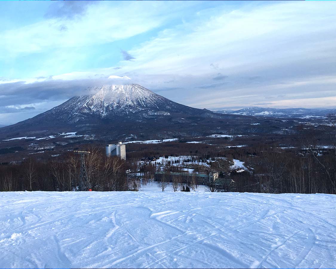 Mountain views and ski hills on a Japan ski holiday