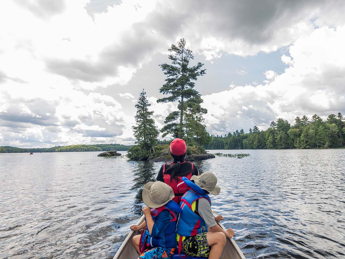Canoeing at Silent Lake Provincial Park in Ontario