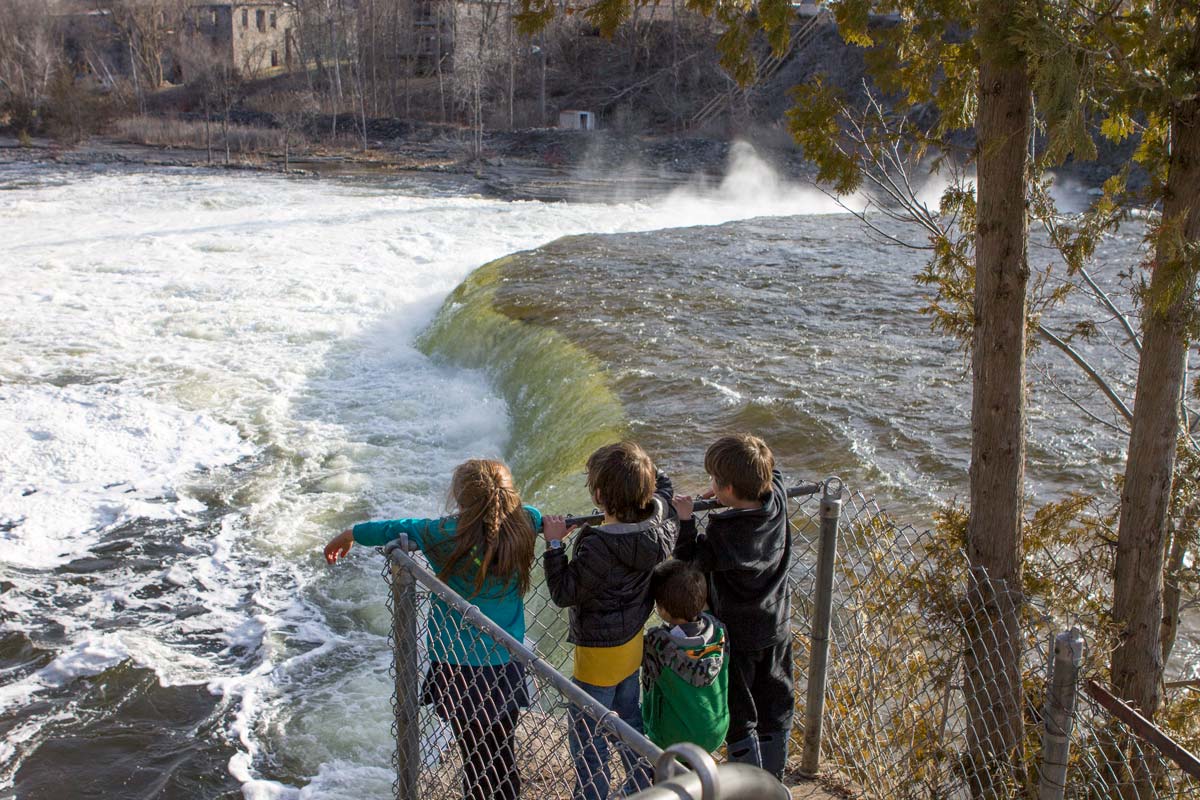 Watchihng the Waterfalls at the Campbellford Conservation Area