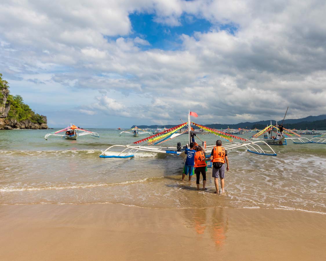 Ferry boat to the Puerto Princesa Underground River in the Philippines