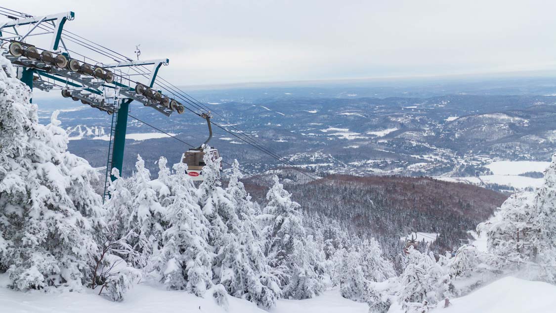 Ski Chairlift at Mont Tremblant ski resort in Quebec