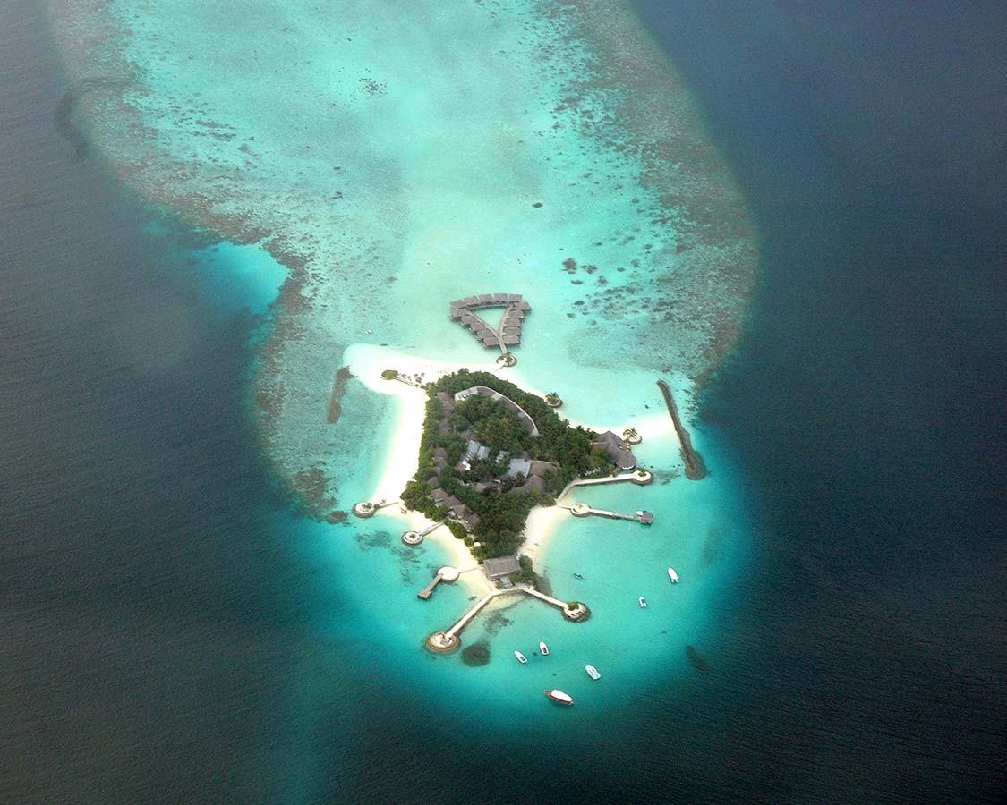 Atoll in Maldives from the air
