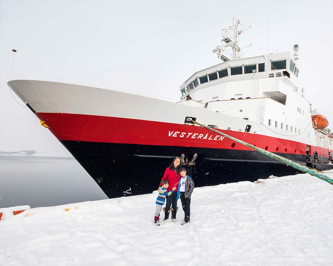 Boarding the Hurtigruten MS Vesteralen in Kirkenes Norway