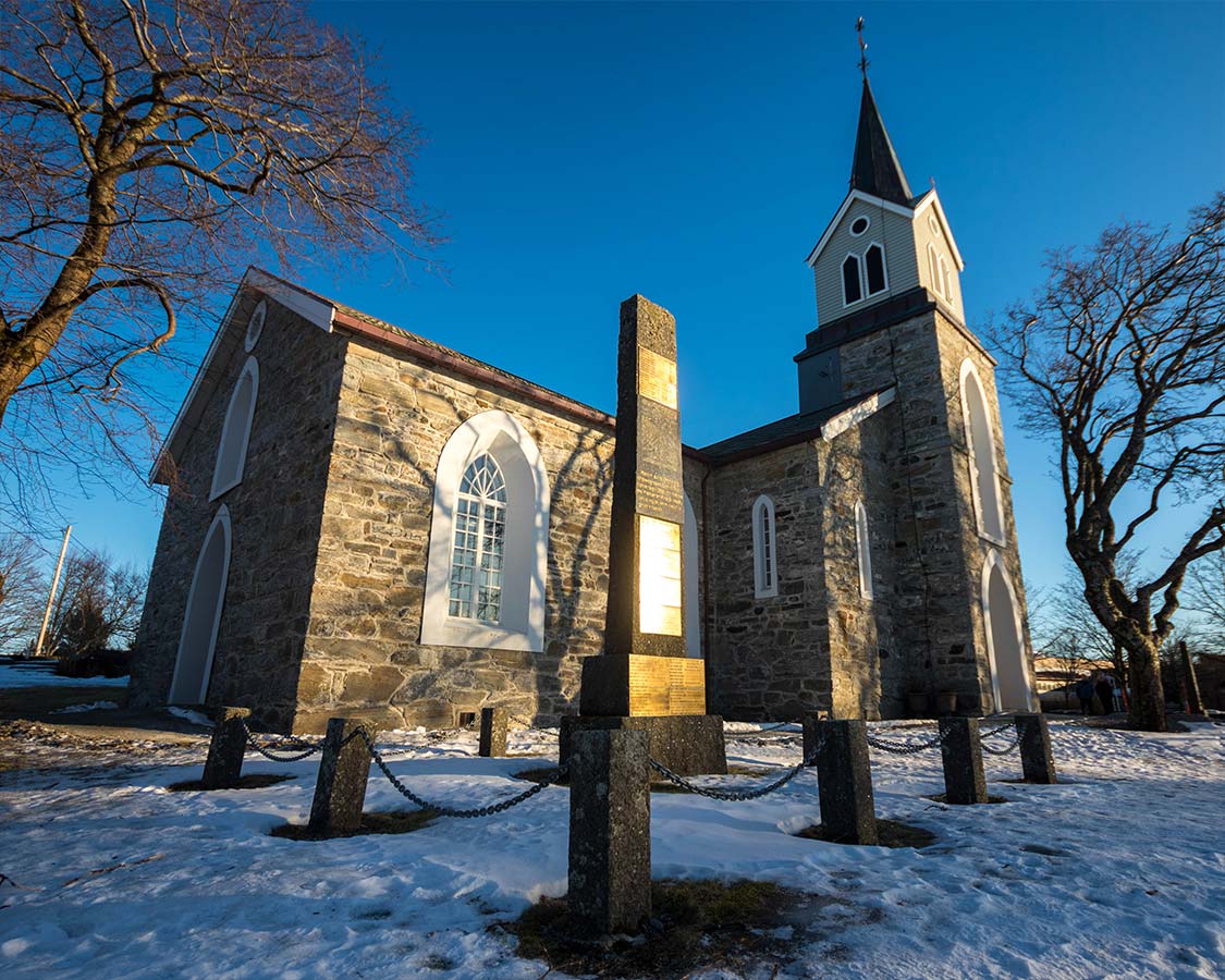 Church in Bronnosoyund Norway Shore excursion