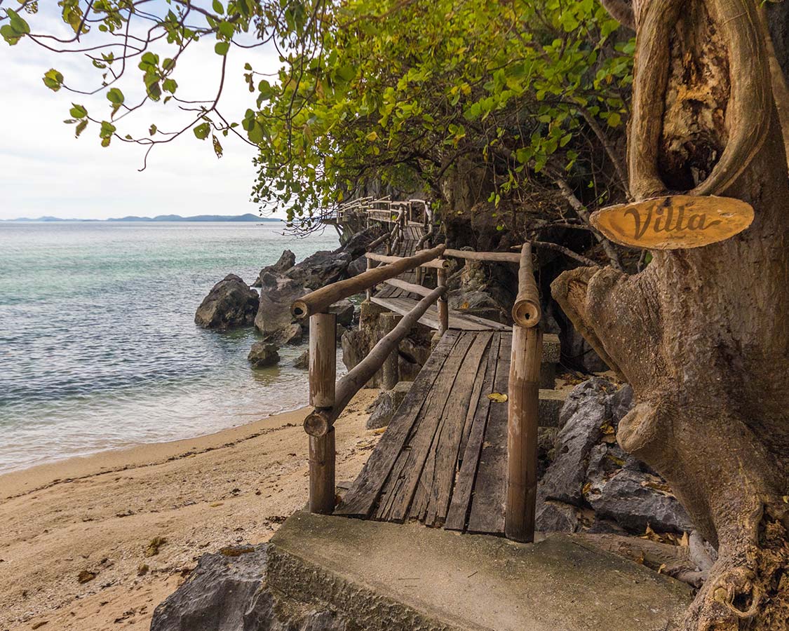 Entrance to the Sangat Island Dive Resort Villa