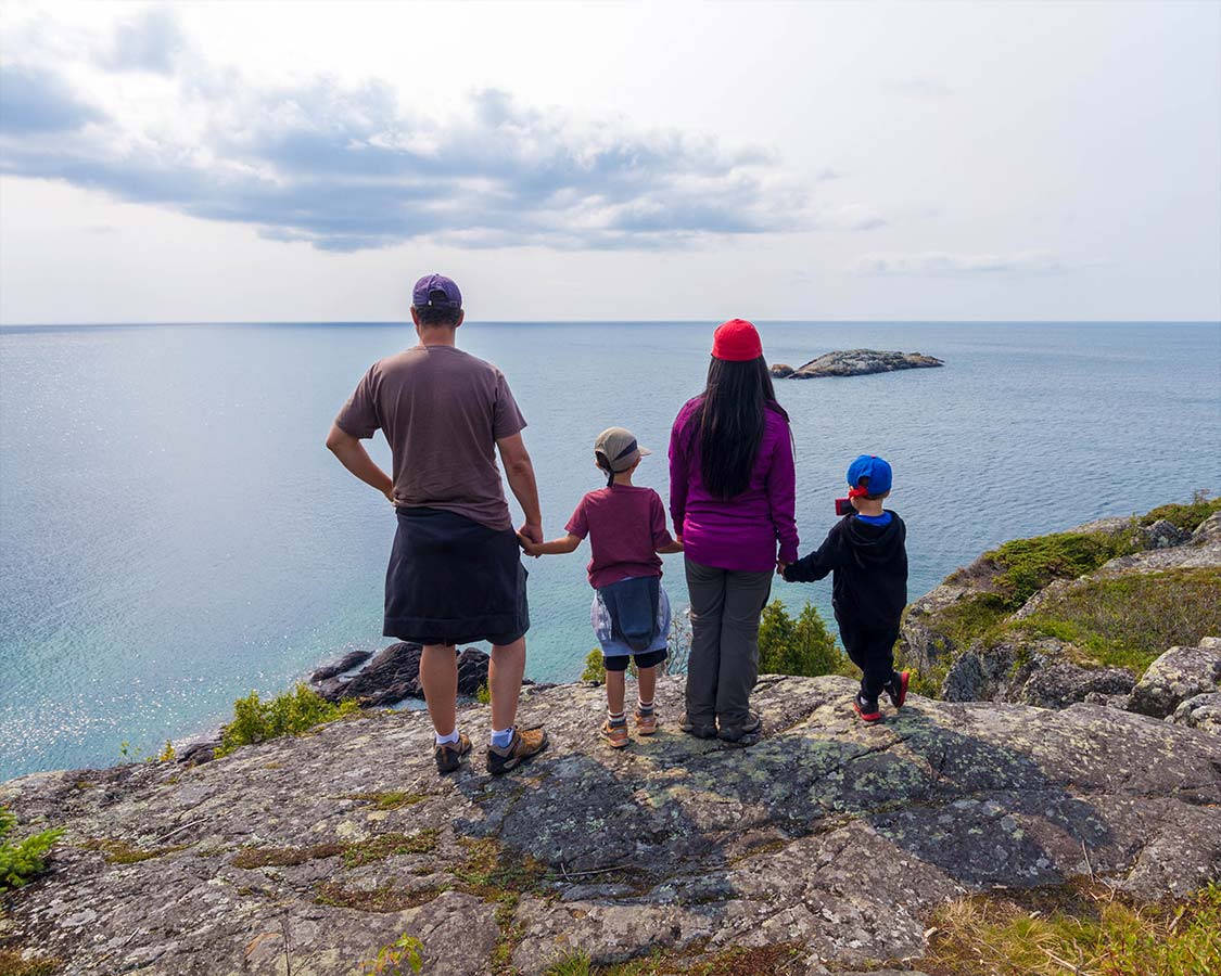 Family camping in Ontario at Pukaskwa National Park