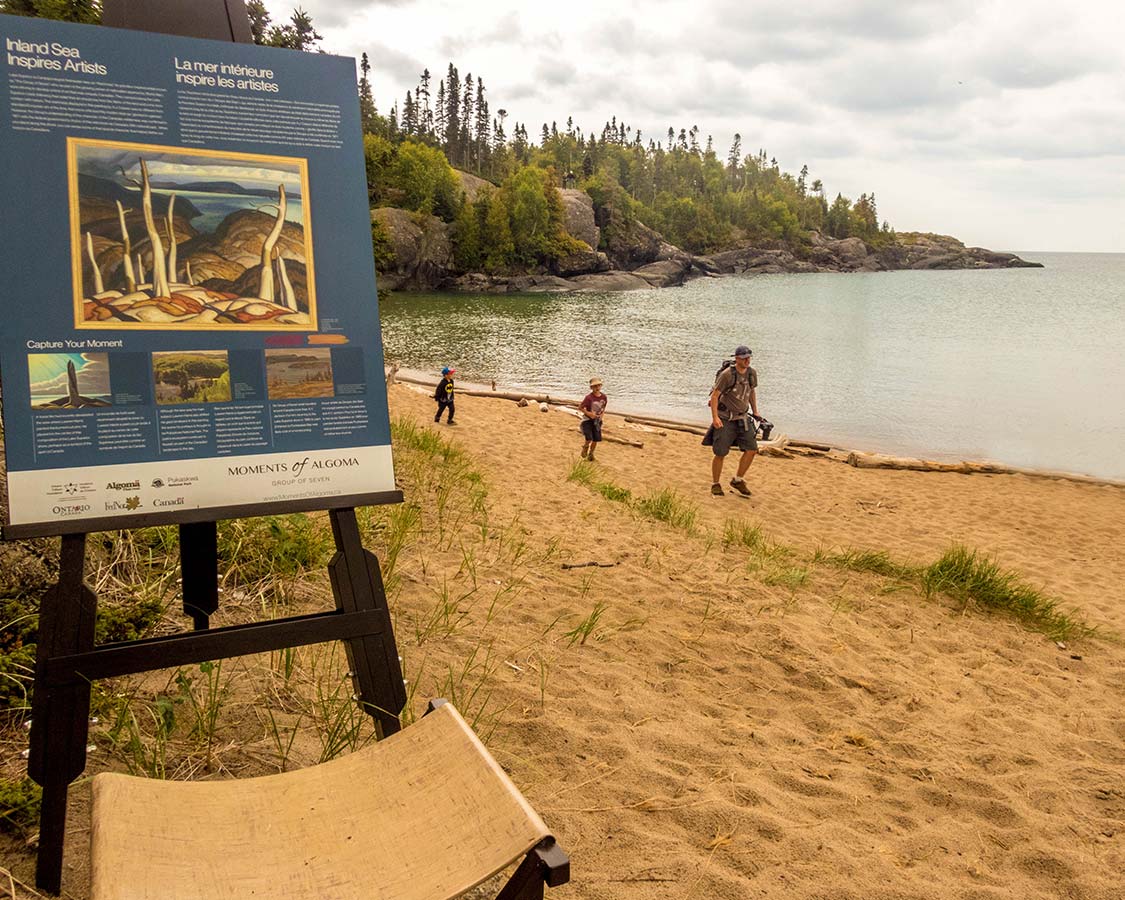 Group of Seven plaque in Pukaskwa National Park