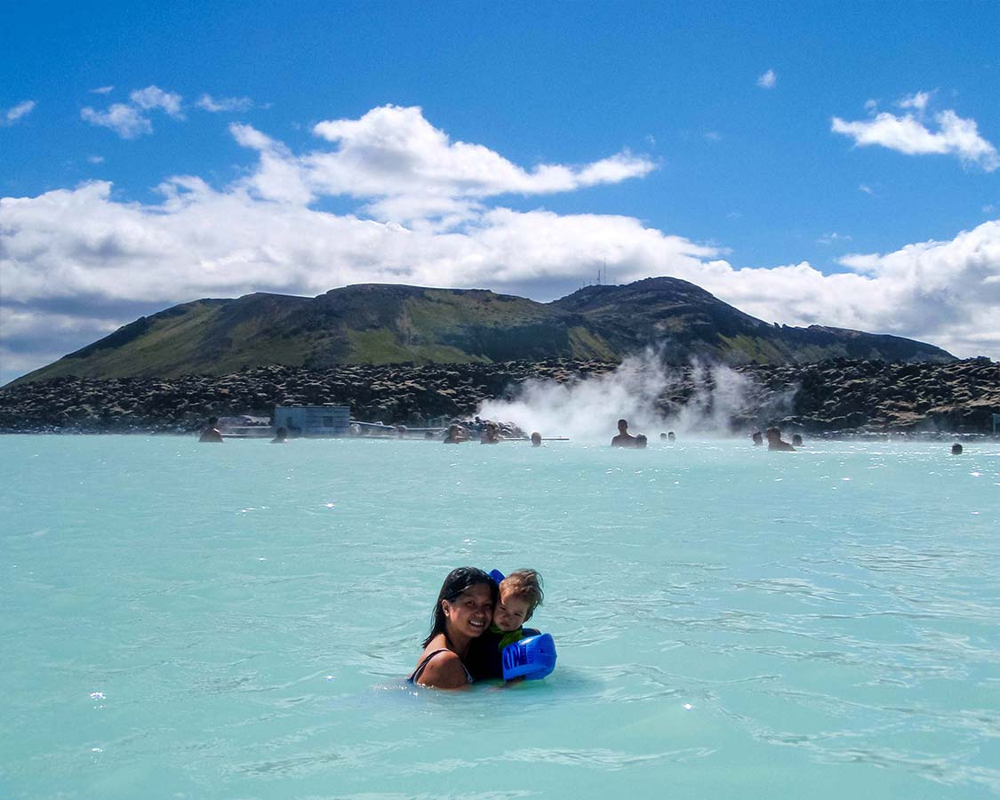 Iceland With Kids Blue Lagoon Geothermal Pool