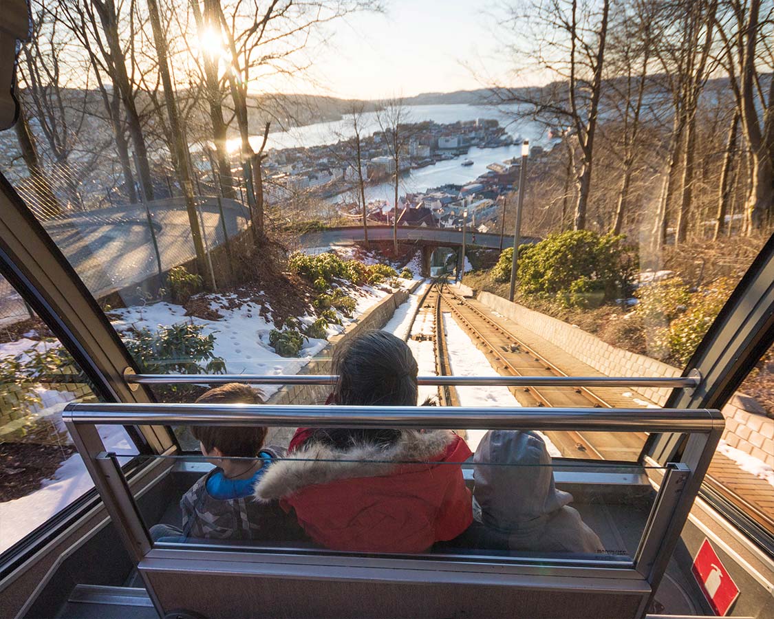 Floibanen Funicular in Bergen Norway