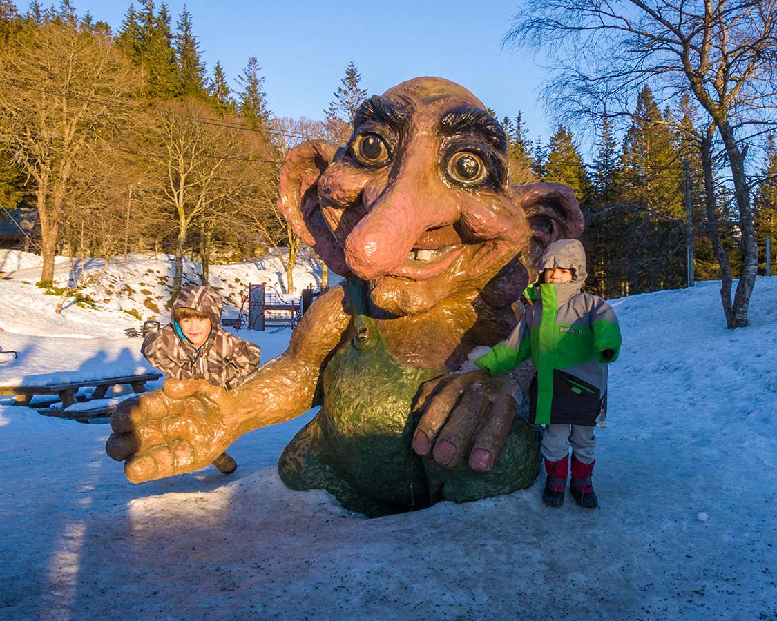 Troll on Mount Floyen in Bergen Norway