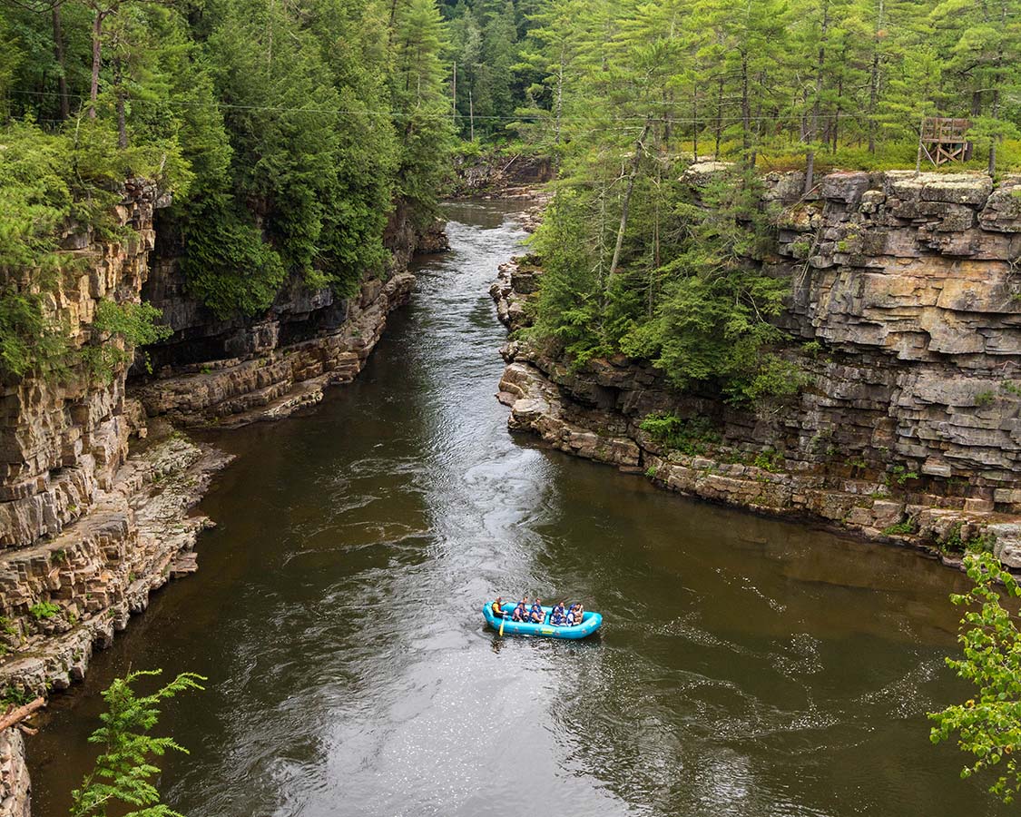 Rafting at Ausable Chasm